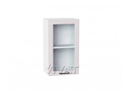 Шкаф верхний со стеклом Барселона 400 Кашемир / Белый