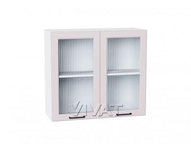 Шкаф верхний со стеклом Барселона 800 Кашемир / Белый