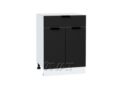 Шкаф нижний с 1 ящиком Евро 601М Антрацит / Белый