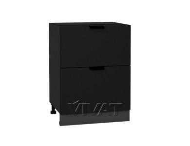Шкаф нижний с 2-мя ящиками Евро 600 Антрацит / Graphite