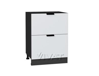Шкаф нижний с 2-мя ящиками Евро 600 Белый / Graphite