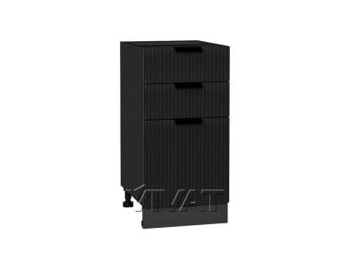 Шкаф нижний с 3-мя ящиками Евро Лайн 400 Антрацит / Graphite