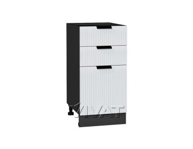 Шкаф нижний с 3-мя ящиками Евро Лайн 400 Белый / Graphite