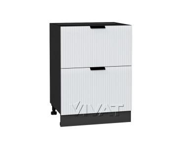 Шкаф нижний с 2-мя ящиками Евро Лайн 600 Белый / Graphite