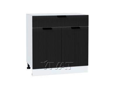 Шкаф нижний с 1 ящиком Евро Лайн 800 Антрацит / Белый