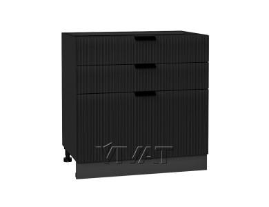 Шкаф нижний с 3-мя ящиками Евро Лайн 800 Антрацит / Graphite