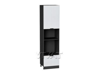 Шкаф пенал под встраиваемую бытовую технику Евро Лайн 600 (для верхних шкафов 720) Белый / Graphite
