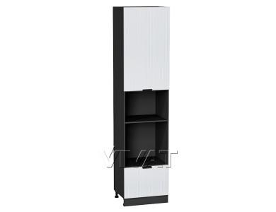 Шкаф пенал под встраиваемую бытовую технику Евро Лайн 600Н (для верхних шкафов 920) Белый / Graphite