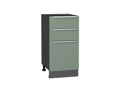 Шкаф нижний с 3-мя ящиками Фьюжн 400 Silky Mint / Graphite