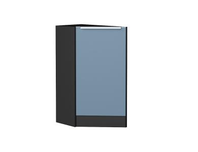 Шкаф нижний торцевой Фьюжн 300 (прав.) Graphite / Silky Blue