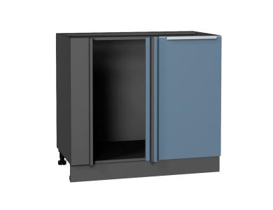 Шкаф нижний угловой Фьюжн 990М Silky Blue / Graphite