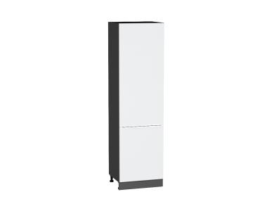 Шкаф пенал Фьюжн 600 (для верхних шкафов 720) Silky White / Graphite