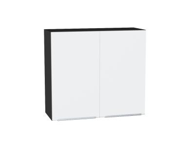Шкаф верхний Фьюжн 800 Silky White / Graphite