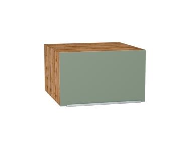 Шкаф верхний горизонтальный с увеличенной глубиной Фьюжн 610 Silky Mint / Дуб Вотан