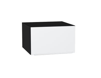 Шкаф верхний горизонтальный с увеличенной глубиной Фьюжн 610 Silky White / Graphite