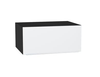 Шкаф верхний горизонтальный с увеличенной глубиной Фьюжн 810 Silky White / Graphite