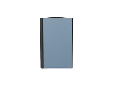 Шкаф верхний торцевой Фьюжн 300 Silky Blue / Graphite