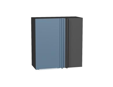 Шкаф верхний прямой угловой Фьюжн 700 Silky Blue / Graphite