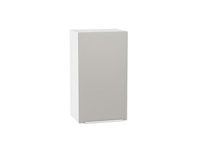 Шкаф верхний Фьюжн 400 Silky Light Grey / Белый