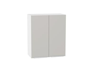 Шкаф верхний Фьюжн 600 Silky Light Grey / Белый