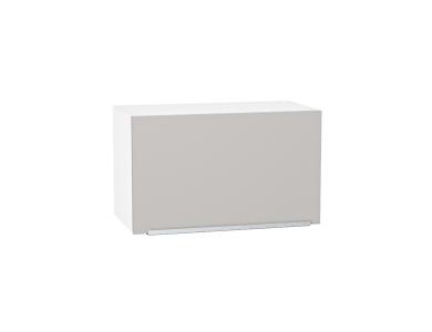 Шкаф верхний горизонтальный Фьюжн 600 Silky Light Grey / Белый