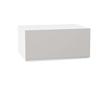 Шкаф верхний горизонтальный с увеличенной глубиной Фьюжн 810 Silky Light Grey / Белый