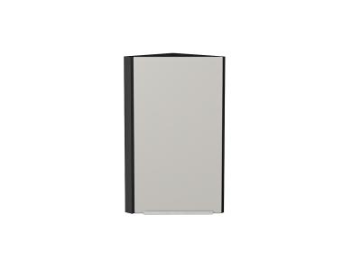 Шкаф верхний торцевой Фьюжн 300 Silky Light Grey / Graphite