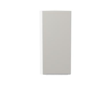 Шкаф верхний торцевой Фьюжн 300Н Silky Light Grey / Белый
