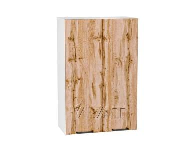 Шкаф верхний Флэт 600Н Wotan Oak 2S / Белый