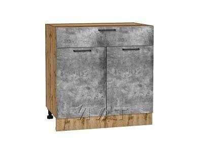 Шкаф нижний с 1 ящиком Флэт 800 Temple Stone 2S / Дуб Вотан