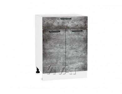Шкаф нижний с 1 ящиком Флэт 601М Temple Stone 2S / Белый