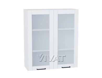 Шкаф верхний со стеклом Флэт 800Н White In 2S / Белый
