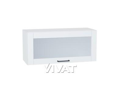 Шкаф верхний горизонтальный со стеклом Флэт 800 White In 2S / Белый