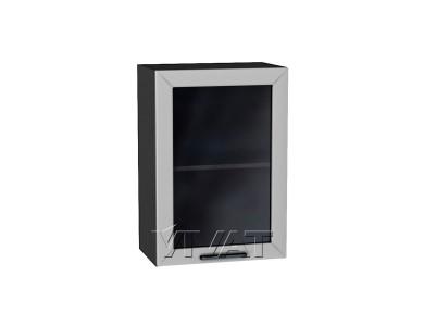 Шкаф верхний со стеклом Глетчер 500 Гейнсборо Силк / Graphite
