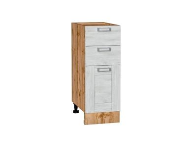 Шкаф нижний с 3-мя ящиками Лофт 300 Nordic Oak / Дуб Вотан