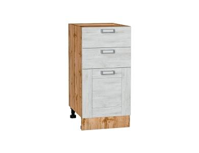 Шкаф нижний с 3-мя ящиками Лофт 400 Nordic Oak / Дуб Вотан