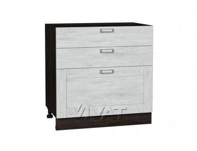 Шкаф нижний с 3-мя ящиками Лофт 800 Nordic Oak / Graphite