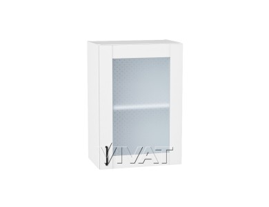Шкаф верхний со стеклом Лофт 500 Super White / Белый