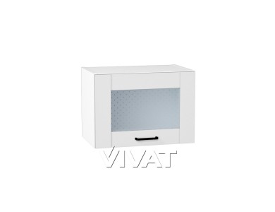 Шкаф верхний горизонтальный со стеклом Лофт 500 Super White / Белый