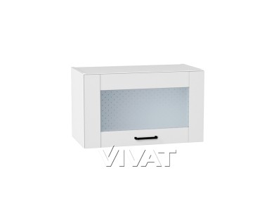 Шкаф верхний горизонтальный со стеклом Лофт 600 Super White / Белый