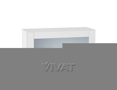 Шкаф верхний горизонтальный со стеклом Лофт 800 Super White / Белый