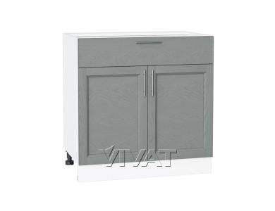 Шкаф нижний с 1 ящиком Сканди 800 Grey Softwood / Белый
