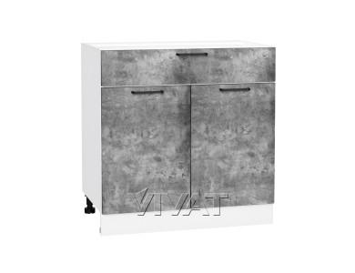 Шкаф нижний с 1 ящиком Флэт 800 Temple Stone 2S / Белый