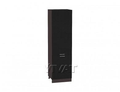 Шкаф-пенал Валерия-М 600Н (для верхних шкафов 920) Чёрный металлик / Венге
