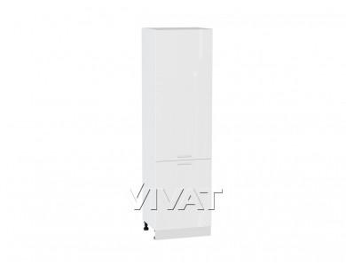 Шкаф пенал Валерия-М 600 (для верхних шкафов 720) Белый глянец / Белый