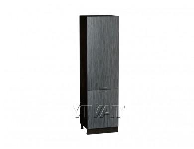 Шкаф-пенал Валерия-М 600 (для верхних шкафов 720) Чёрный металлик дождь / Венге