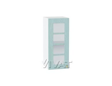 Шкаф верхний со стеклом Прованс 300 Голубой / Белый