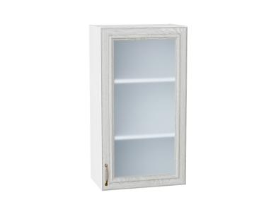 Шкаф верхний со стеклом Шале 500Н White Dreamline / Белый