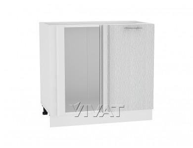 Шкаф нижний угловой Валерия-М 990М Серый металлик дождь светлый / Белый