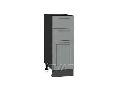 Шкаф нижний с 3-мя ящиками Сканди 300 Grey Softwood / Graphite
